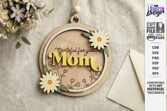 Mothers Day Ornament Laser Cut 144846749 Creativo Digital